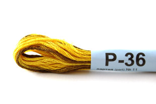 Мулине меланж Р-36 горчичный-т.желтый