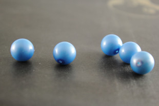 Бусины Чехия "PRECIOSA" под жемчуг 131 10 011 10 мм 5 шт голубой/неон (neon sky blue)